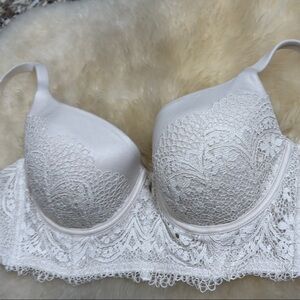 Victoria's Secret White Lace Bra with Padded Cups